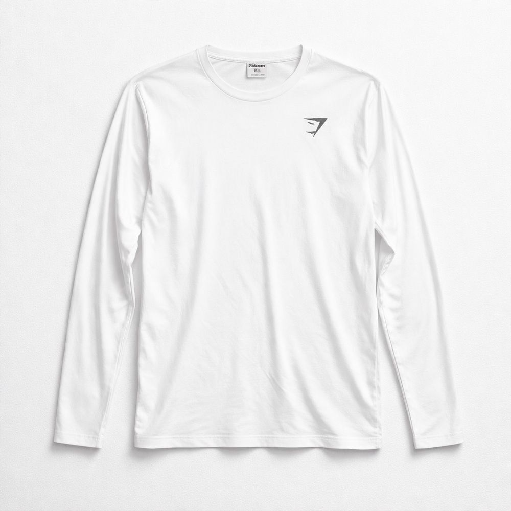 Gymshark white long sleeve T-shirt Size XXXL NWT